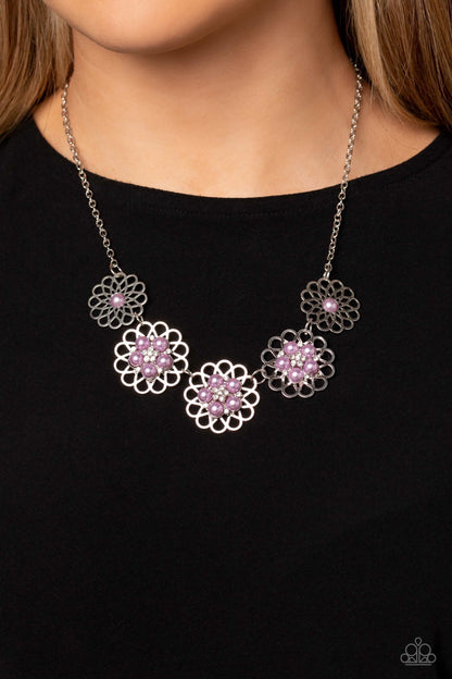 Mandala Mosaic - Purple Pearl Necklace - Paparazzi Accessories