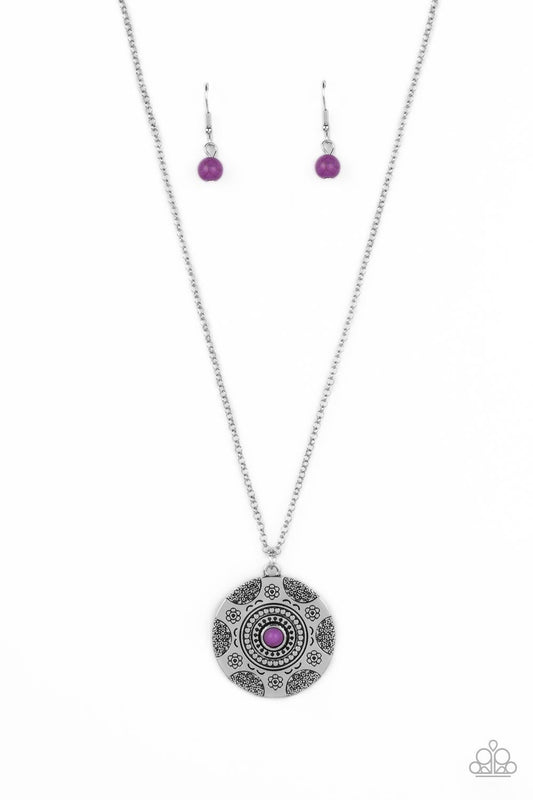 Wild Prairies - Purple Stone Necklace - Paparazzi Accessories