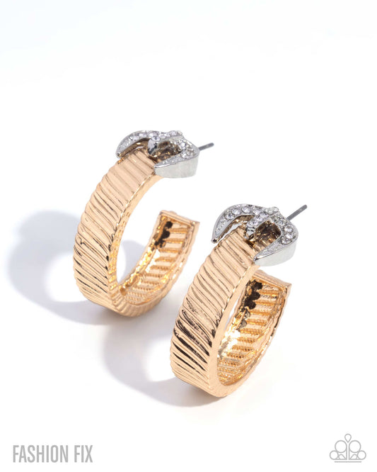 Assured Accent - Gold Hoop Earrings - Magnificent Musings June 2025 - Paparazzi Accessories