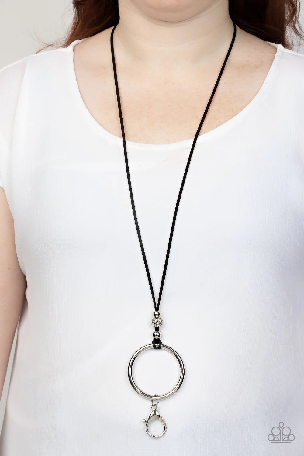 BLING Into Focus - Black Lanyard Necklace - Paparazzi Accessories