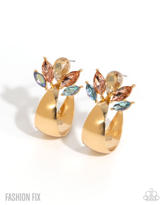 Bequeathed Brilliance - Multi Hoop Earrings - Fiercely 5th Avenue June 2025 - Paparazzi Accessories