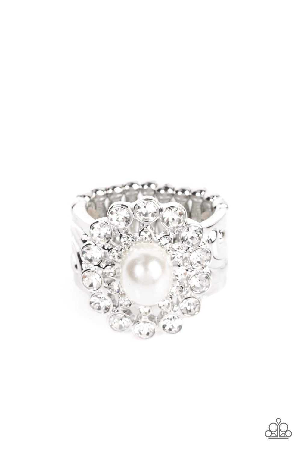 A-list Admirer - White Pearl Ring - Paparazzi Accessories