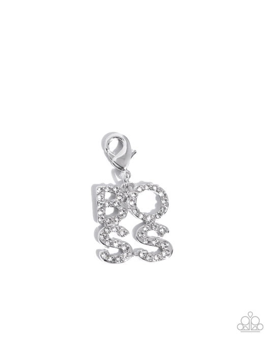 Boss of the House - Rhodium Plated Charm - Paparazzi Accessories