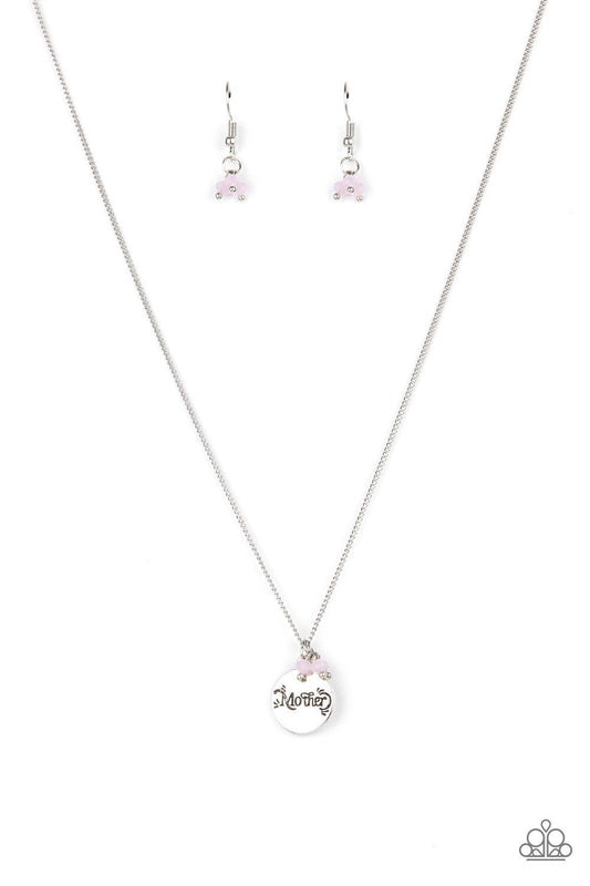 Warm My Heart - Pink - "Mother" Pendant Necklace - Paparazzi Accessories