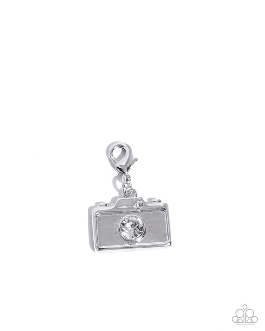 Capturing Memories - Rhodium Plated Charm - Paparazzi Accessories