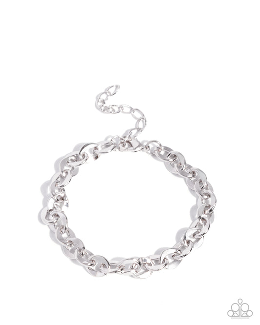 Chain Bracelet (for Charms) - Rhodium Plated - Paparazzi Accessories