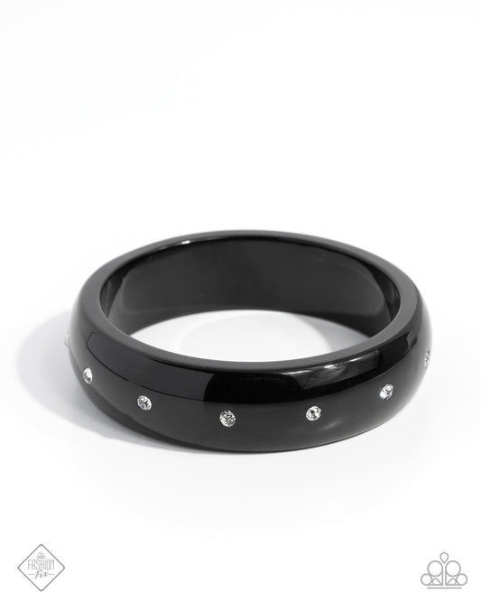 Cheeky Chic - Black Bangle Bracelet - Magnificent Musings - February 2025