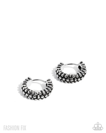 Classic Character - Silver Hinge Hoop Earrings - Glimpses of Malibu August 2025 - Paparazzi Accessories