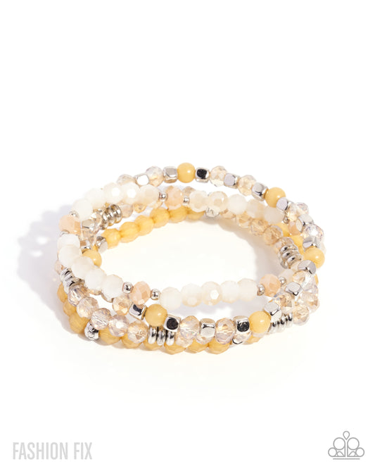 Colorful Commute - Multi Stretchy Bracelets - Sunset Sightings August 2025 - Paparazzi Accessories