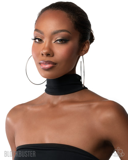 Colossal Couture - Silver Oversized Hoop Earrings - Paparazzi Accessories