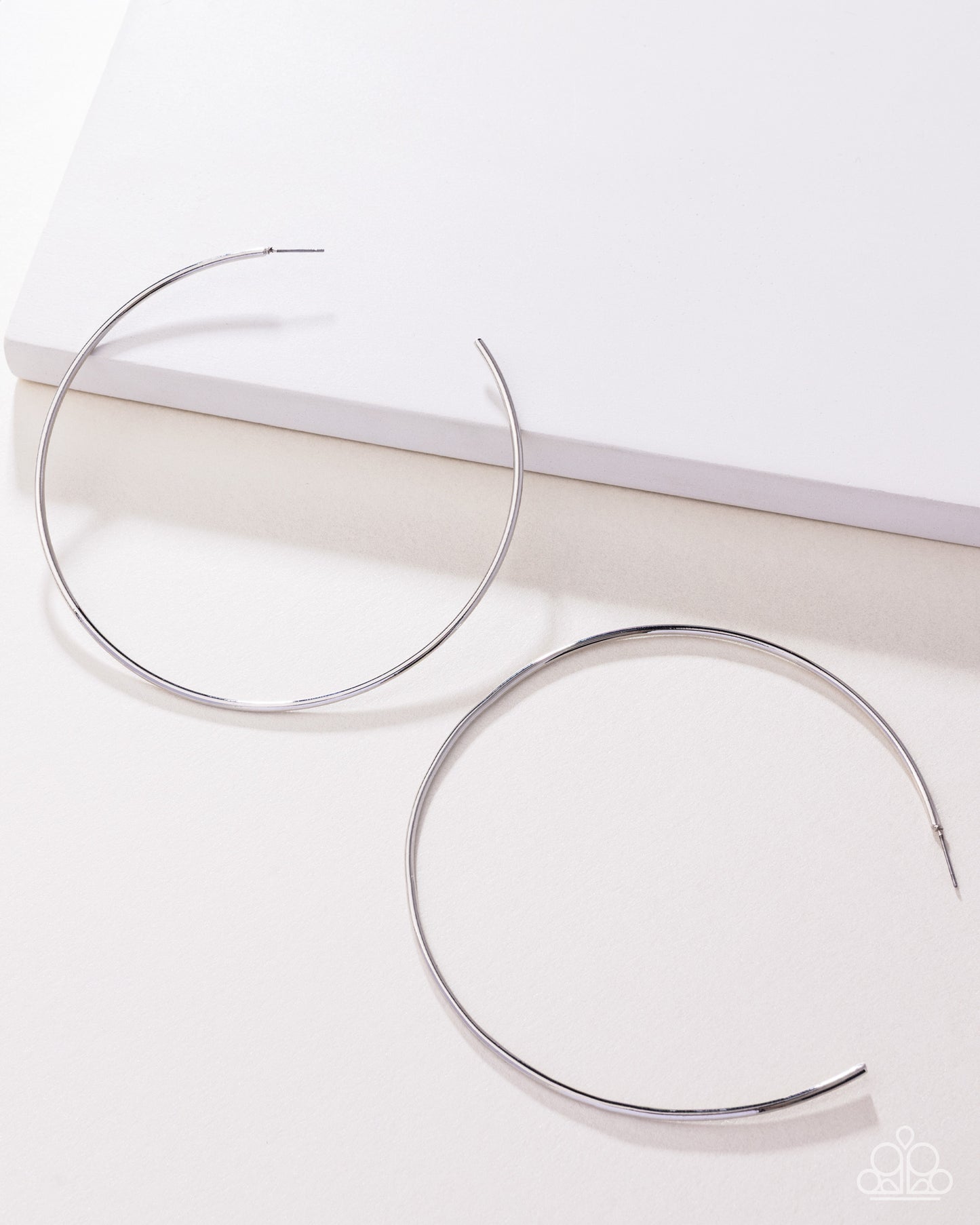 Colossal Couture - Silver Oversized Hoop Earrings - Paparazzi Accessories