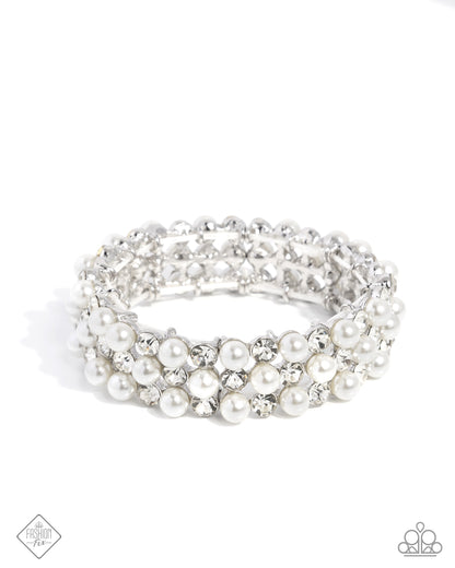 Cosmetic Character - White Stretchy Bracelet - Fiercely 5th Avenue - February 2025