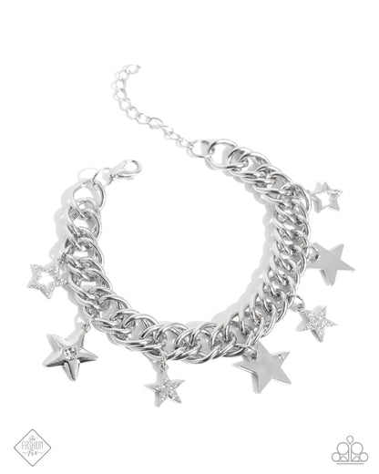 Cosmic Contemporary - White Clasp Bracelet - Magnificent Musings - February 2025