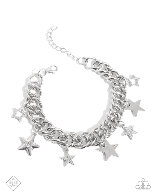 Cosmic Contemporary - White Clasp Bracelet - Magnificent Musings - February 2025