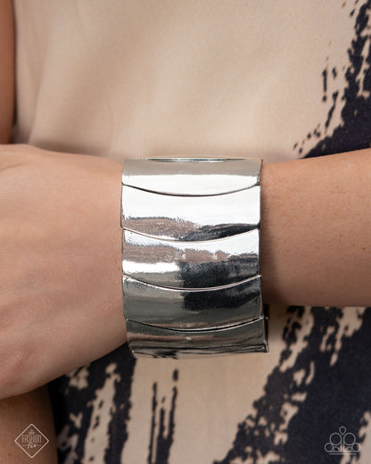 Crusading Celebrity - Silver Stretchy Bracelet - Sunset Sightings - February 2025