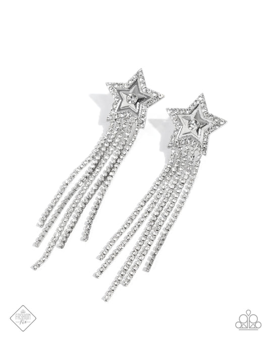Currently Cosmic - White Earrings - Magnificent Musings - February 2025