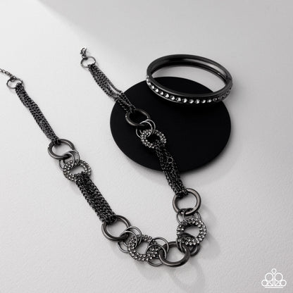 Dangerously Defiant - Black Bracelet - Magnificent Musings December 2025 - Paparazzi Accessories