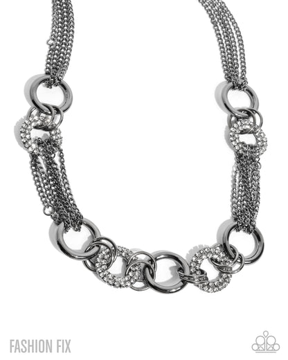 Defiant Dazzle - Black Necklace - Magnificent Musings December 2025 - Paparazzi Accessories