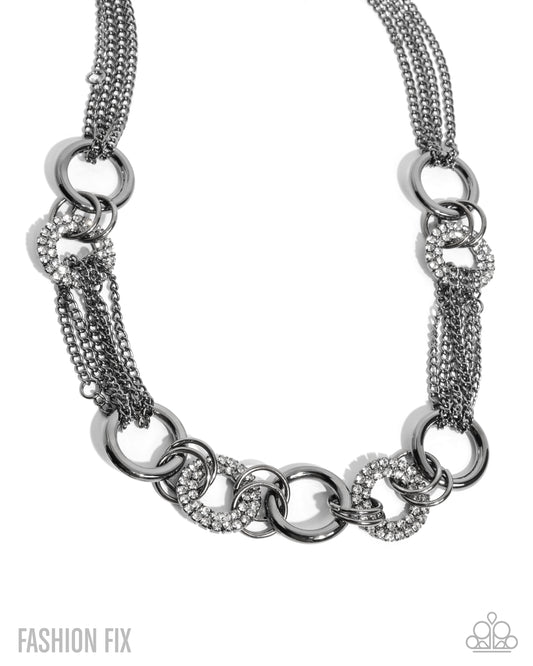 Defiant Dazzle - Black Necklace - Magnificent Musings December 2025 - Paparazzi Accessories