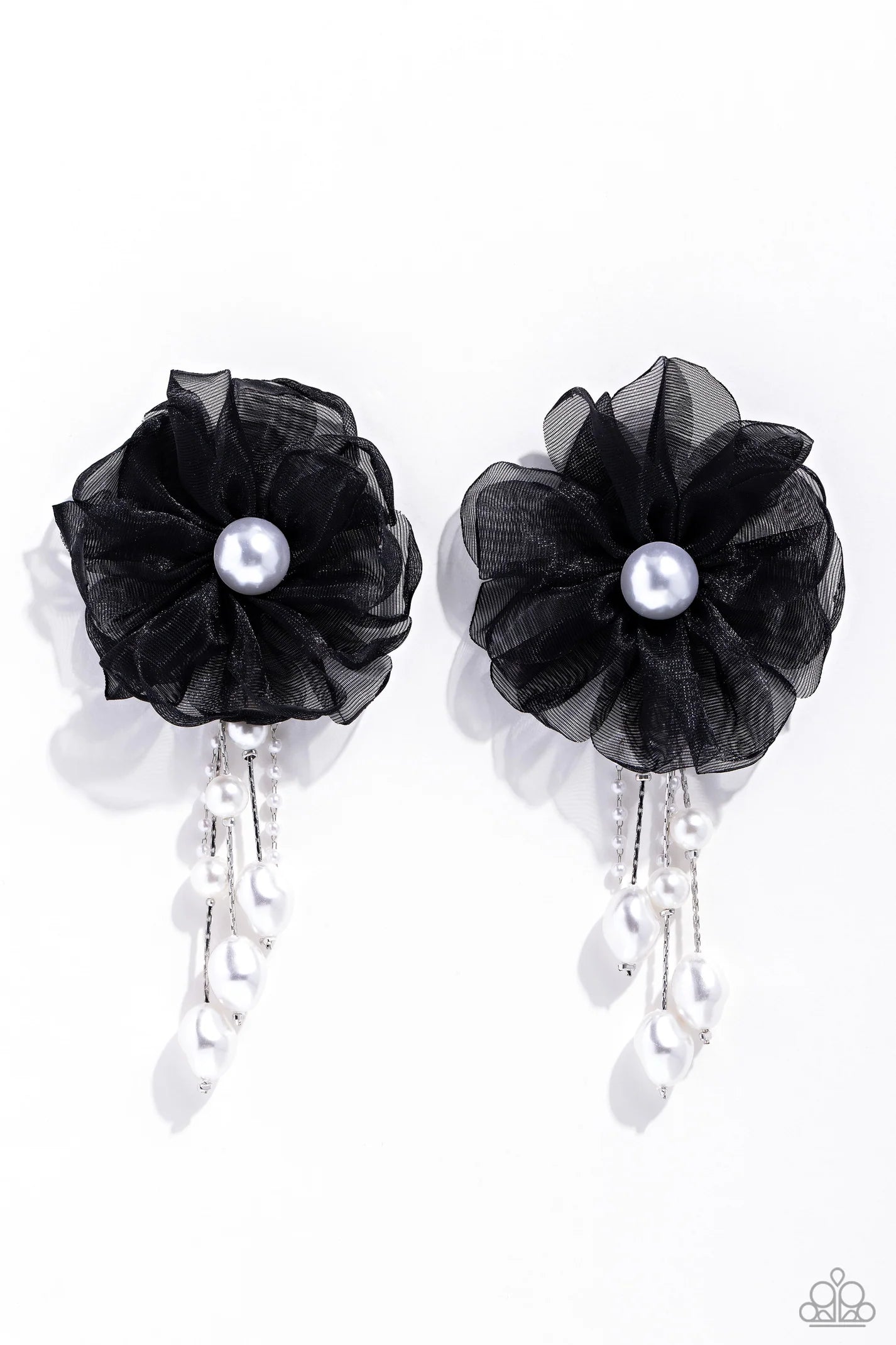 Dripping in Decadence - Black Post Earring - Life of the Party Exclusive July 2023 - Paparazzi Accessories