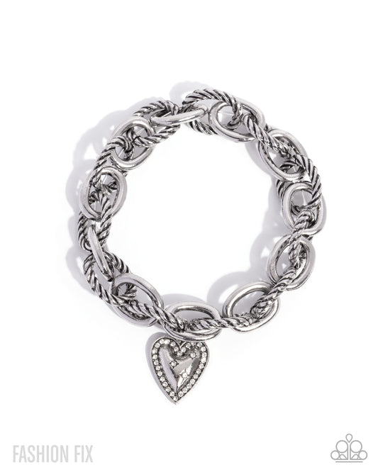 Dreaming Definition - White Stretchy Bracelet - Sunset Sightings August 2025 - Paparazzi Accessories