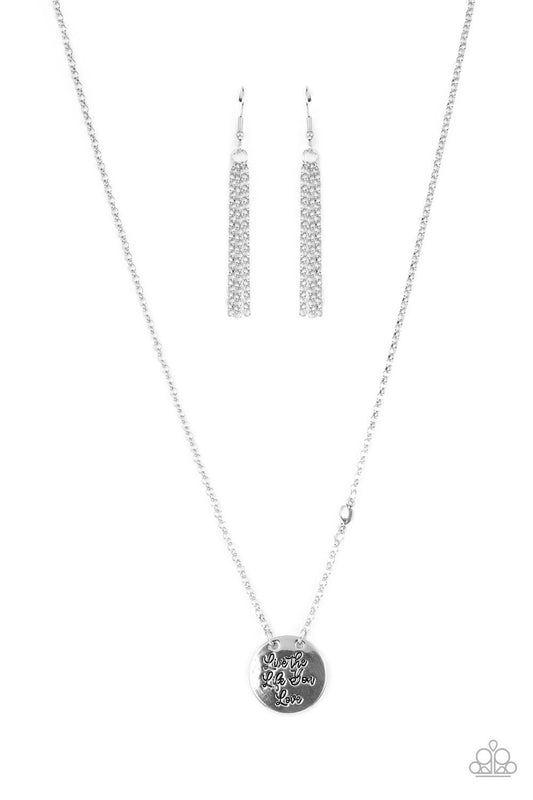Live The Life You Love - Silver Necklace - Paparazzi Accessories