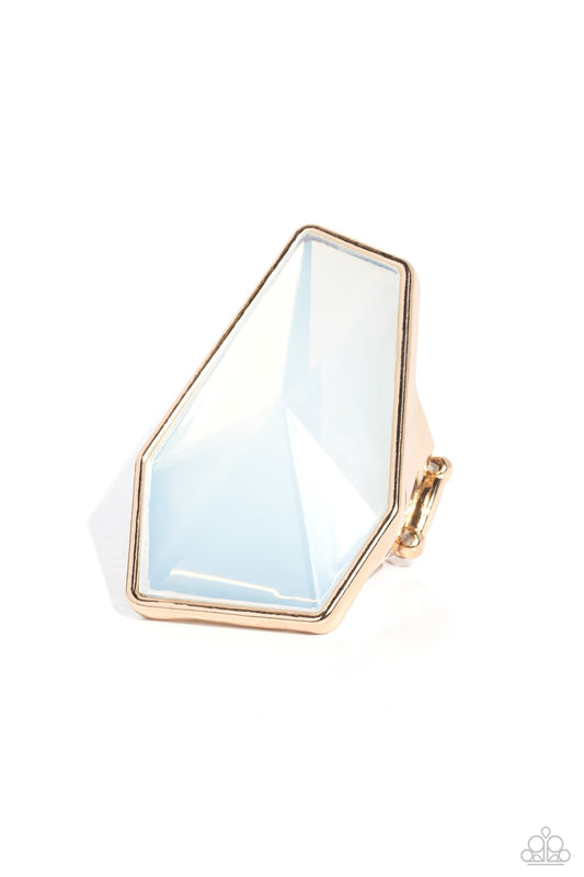 Geotic Glaze - Gold - Opalescent Bead Ring - Paparazzi Accessories