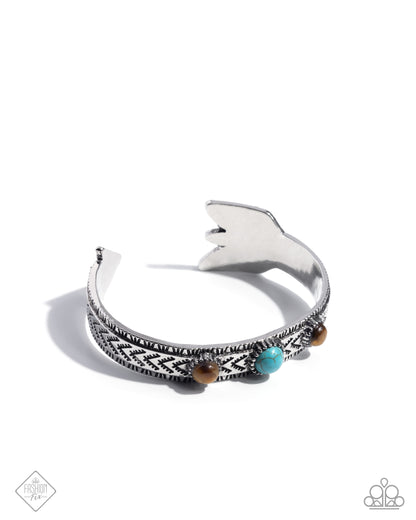 Earthy Expo - Blue Cuff Bracelet - Simply Santa Fe April 2025 - Paparazzi Accessories