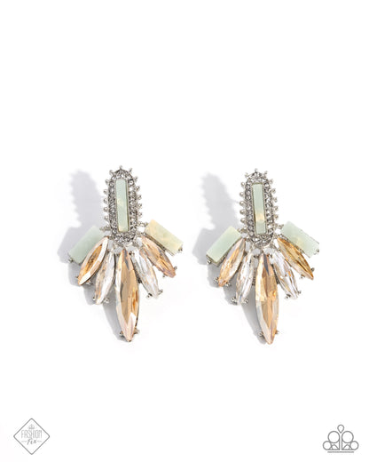Elegant Excellence - Multi Post Earrings - Fiercely 5th Avenue January. 2025