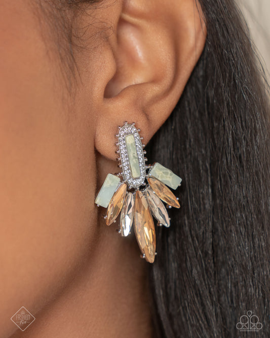 Elegant Excellence - Multi Post Earrings - Fiercely 5th Avenue January. 2025