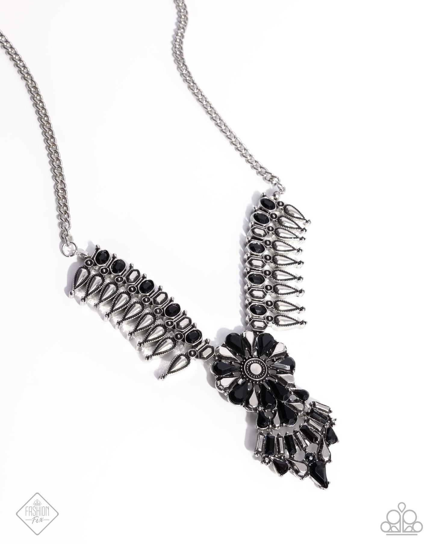 Fairest of the Festival - Black & Silver Necklace - Paparazzi Accessories