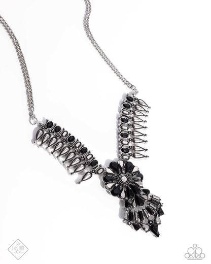 Fairest of the Festival - Black & Silver Necklace - Paparazzi Accessories