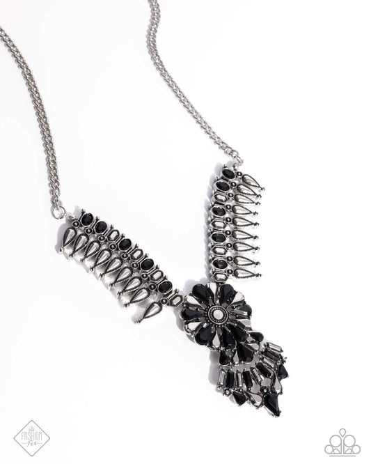 Fairest of the Festival - Black & Silver Necklace - Paparazzi Accessories