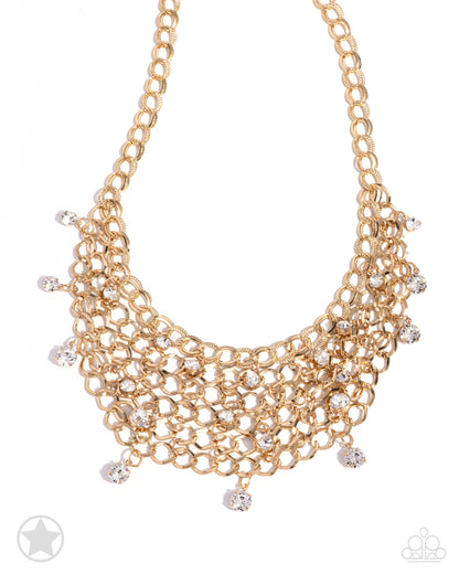 Fishing for Compliments - Gold Necklace - Paparazzi Accessories