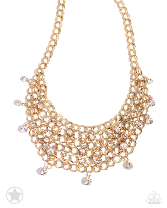 Fishing for Compliments - Gold Necklace - Paparazzi Accessories