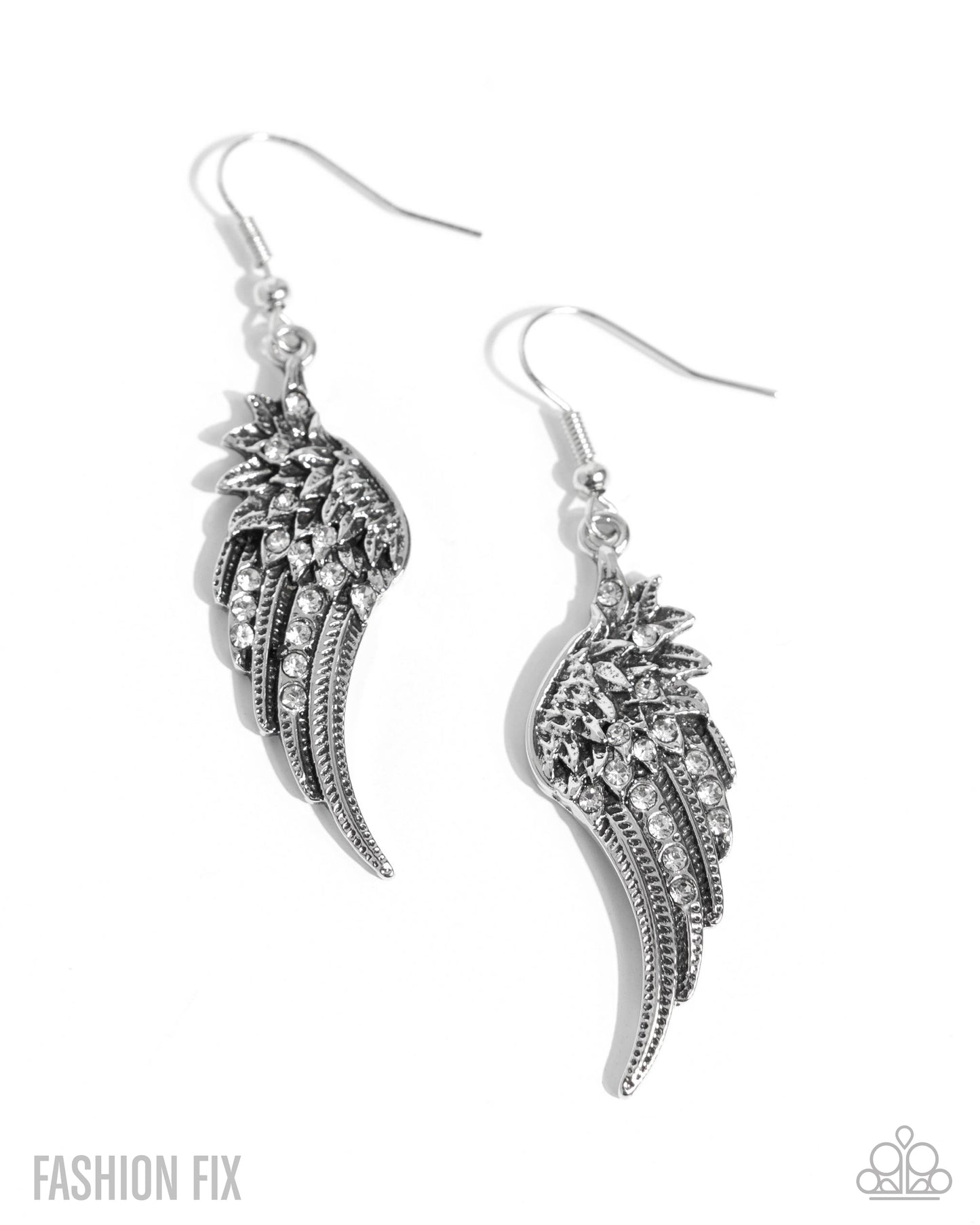 Free-Spirited Fable - White Earrings - Sunset Sightings June 2025 - Paparazzi Accessories