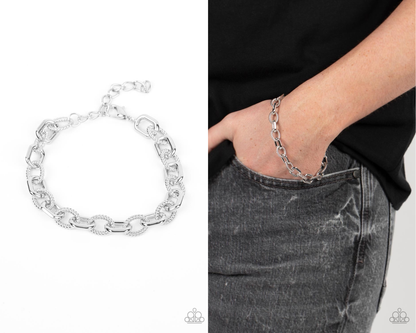 Double Clutch - Silver Bracelet - Paparazzi Accessories