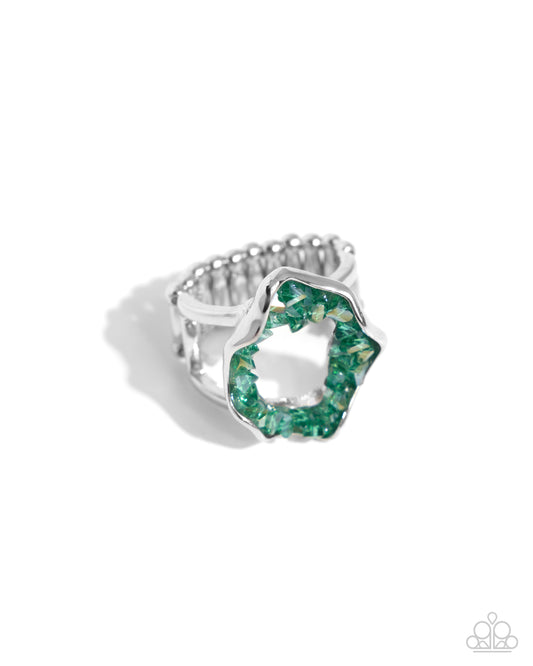 Geode Grace - Green Ring - Paparazzi Accessories