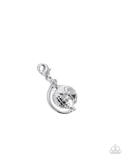 Global Glory - Rhodium Plated Charm - Paparazzi Accessories