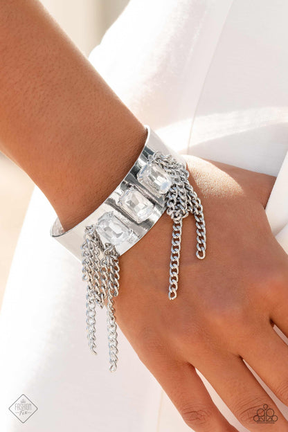 CHAIN Showers - White Bracelet - Paparazzi Accessories