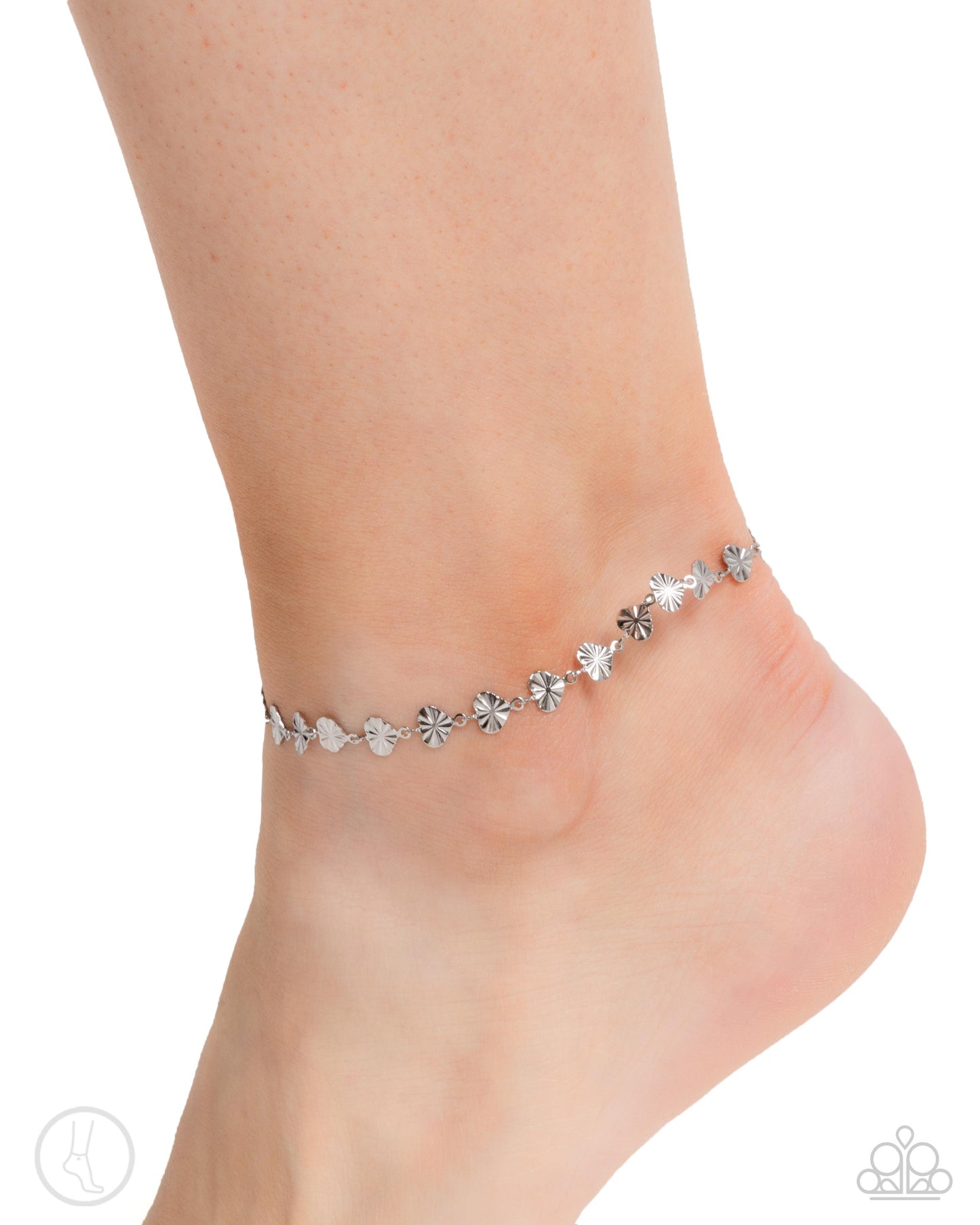 Fine Fortune - Silver Stainless Steel Clasp Anklet - Paparazzi Accessories