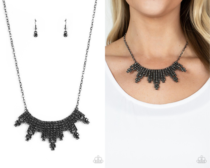 Skyscraping Sparkle - Black Necklace - Paparazzi Accessories