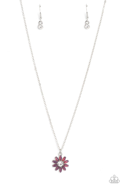 Daisy Diva - Purple - Floral Pendant Necklace - Paparazzi Accessories