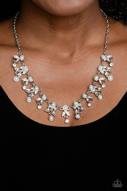 Garden Princess - White Pearl Necklace - Paparazzi Accessories