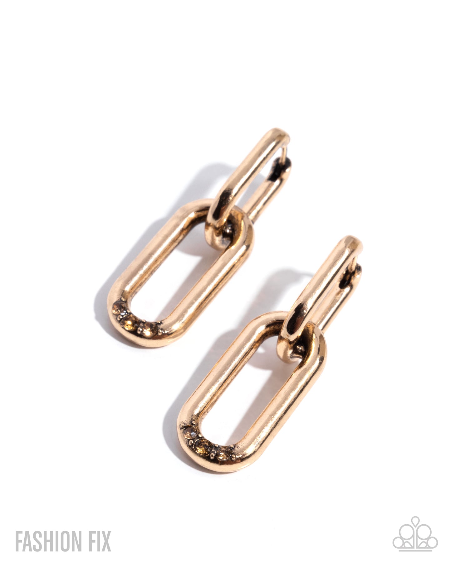 Lavish Links - Gold Hinge Hoops - Magnificent Musings August 2025 - Paparazzi Accessories