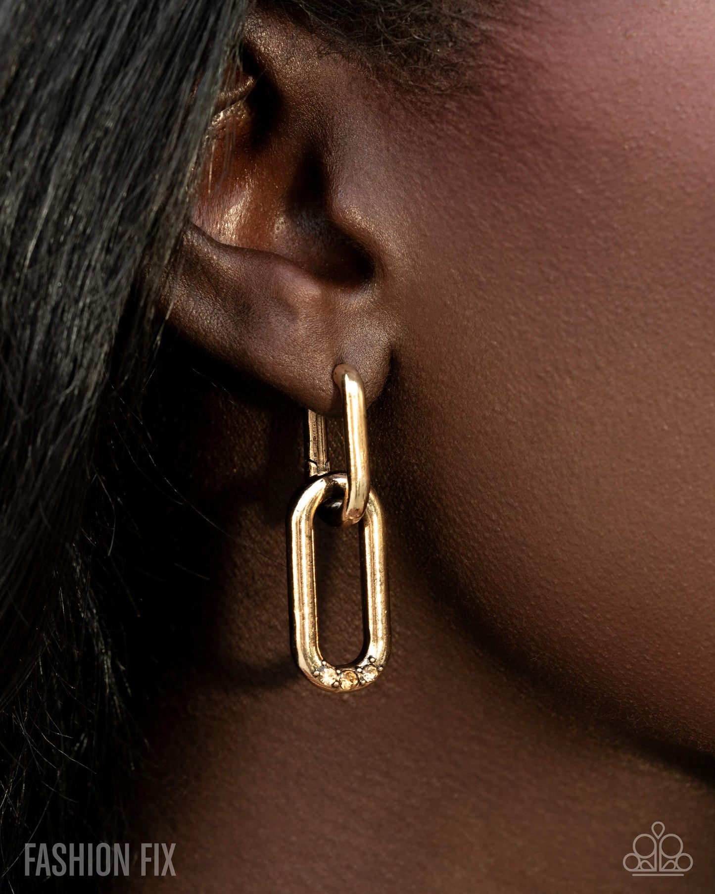 Lavish Links - Gold Hinge Hoops - Magnificent Musings August 2025 - Paparazzi Accessories