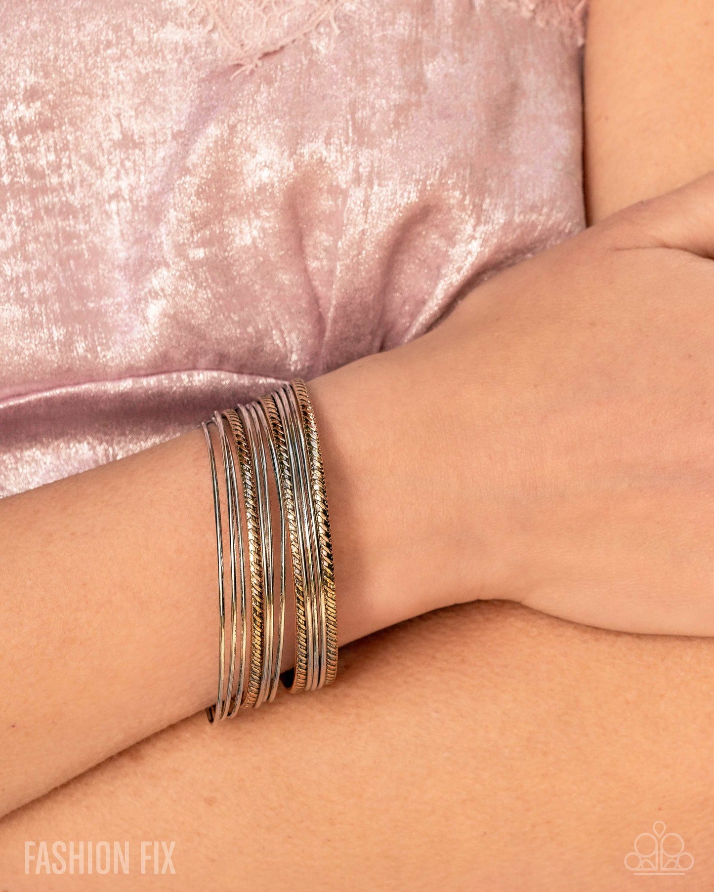 Liberated Legend - Multi Bangle Cuff - Sunset Sightings June 2025 - Paparazzi Accessories