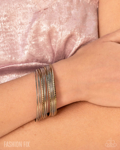 Liberated Legend - Multi Bangle Cuff - Sunset Sightings June 2025 - Paparazzi Accessories