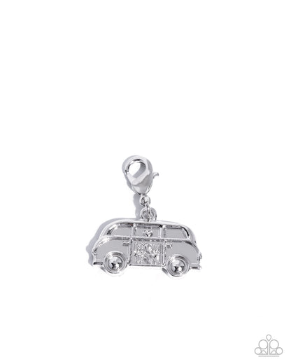 Mom Taxi - Rhodium Plated Charm - Paparazzi Accessories