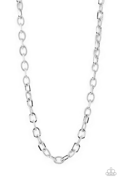 Modern Motorhead - Silver Necklace - Paparazzi Accessories